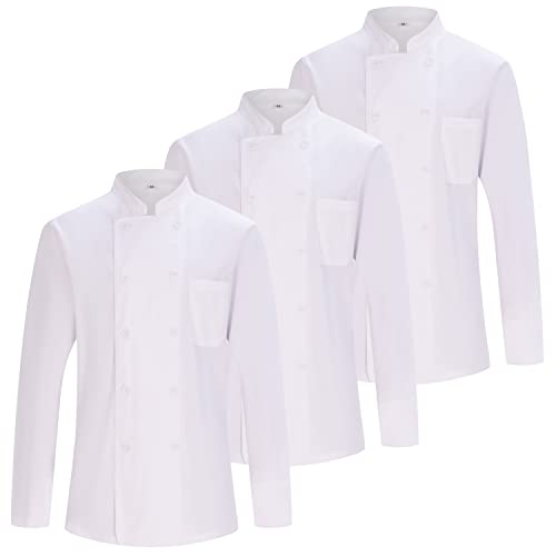 Veste de chef pour hommes respirante lot de 3 vêtement de cuisine contre la chaleur