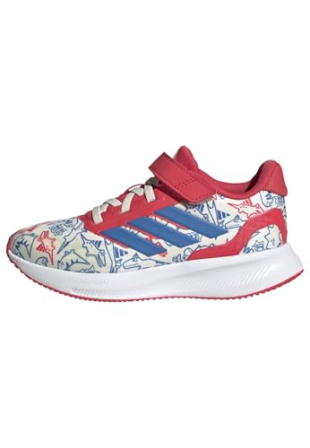 Image of adidas Kids' Marvel Run Falcon 5 Elastic Lace & Strap Shoe