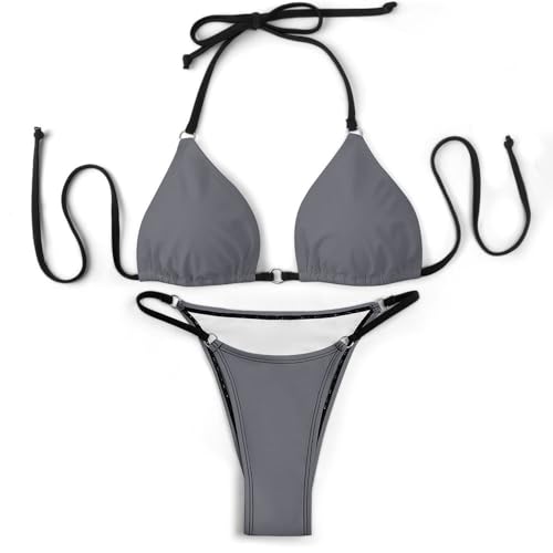 2 Piece Bikini Sets Bathing Suit Sexy Tie Bikini Top Bottom for Women3