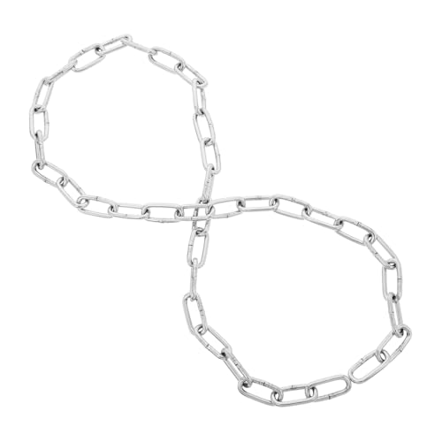 Holibanna Stainless Steel Trailer Loop Chain Heavy Duty Multi Use Binding Chain for Outdoor Camping and Home Applications High Strength and Durable Construction