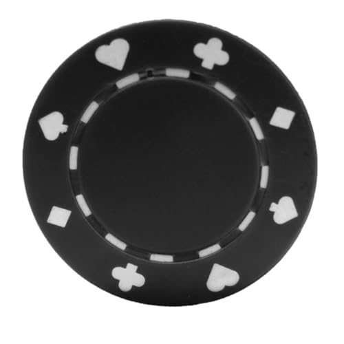 Poker Chips – 50-Piece Set of 11.5-gram 39mm Blackjack Chips with Suited Design – Made of Composite Resin Chips for Texas Holdem and Blackjack Card Games by Trademark Games (Black) by Trademark Games - Image 6
