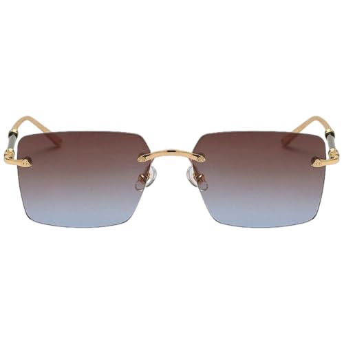 Metal Frameless Sunglasses Man Fashion Cut Edge Sun Glasses Summer Eyeglasses UV400 Protection，L142053