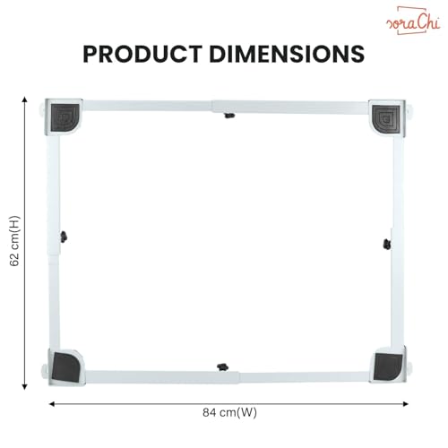 Image of CARE N TOUCH Adjustable Washing Machine Stand with Wheels | Front & Top Load 7kg-10kg | Fridge & Cooler Stand | Anti-Vibration Rust-Proof Metal Base | Up to 170 KG White
