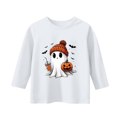 Casual 3/4 Sleeve T Shirts for Kids Girls Halloween 3D Printed Sweatshirt Cute Cartoon Crewneck Pullover Fashion Tees2