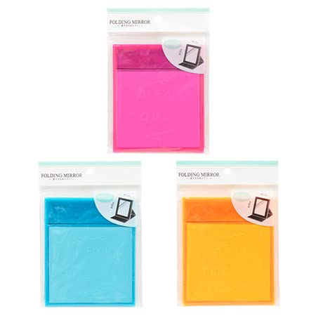 シナップスジャパン 折りたたみミラー エンボス 英字ロゴ SJI-13093