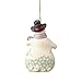 Enesco Jim Shore 6001514 Snowman with Snow Scene Ornament, Multicolor