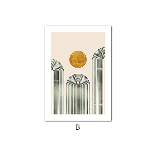 Affiche de toile d'art graphique abstrait nordique pour habiller un mur blanc vide