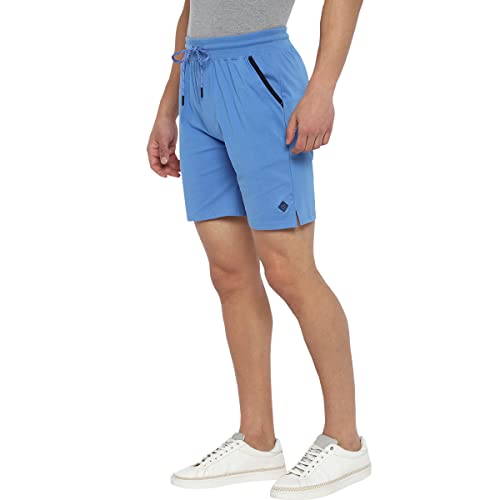 Image of ALMO Men's Easy 24X7 Knitted Shorts | Side Pockets | Adjustable Drawstring | Anti-Bacterial & Odour Control | Ultra-Soft | Regular Fit