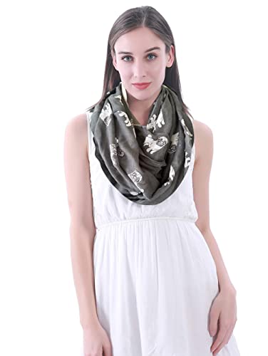 Pug Dog Print Women's Infinity Scarf Lightweight2