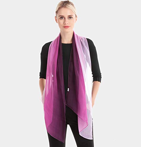 Womens Ombre Chiffon Scarf Summer Beach Scarves Neck Shawl Wrap Cover Up4