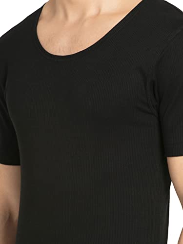 Jockey Men's Super Combed Cotton Rich Fabric Half Sleeved Thermal Undershirt with StayWarm Technology