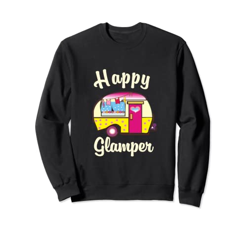 Happy Glamper Camper RV Ropa para acampar y senderismo Sudadera