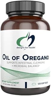 Designs for Health Oil of Oregano Softgels - Oregano Oil Supplement with Highly Concentrated Carvacrol - Supports Intestinal Cleansing - Small Pills (120 Softgels)