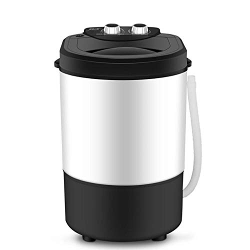 Mini-Waschmaschine, 2-in-1-Kompakt-tragbarer, halbautomatischer Waschtrockner mit Abflussrohr, Abnehmbarer Abflusskorb mit einem Fass