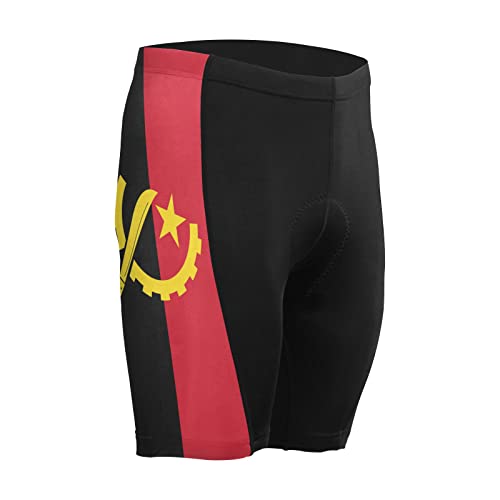 Angola Flag Men's Bike Shorts Padded Cycling Bicycle Biking Shorts Tight Multicolor