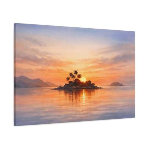 Toile murale coucher de soleil pour réchauffer un salon moderne