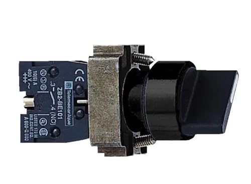 XB2BD217C bouton sélecteur Ø 22 mm rotatif avec bloc contact 1NO