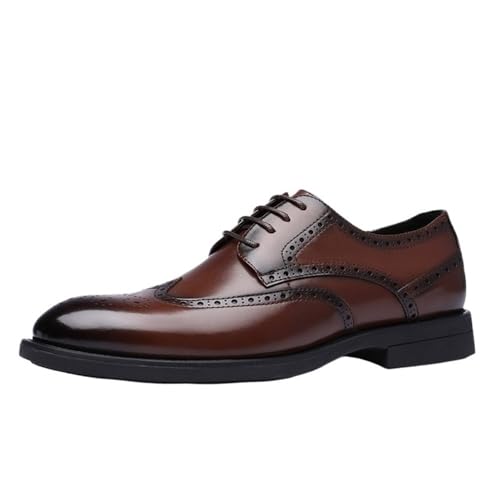 Mens Casual Business Dress Shoes Oxford Lace Up Leather Work Formal Footwear