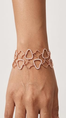 Image of Irregular Link Statement Bracelet | 18K Gold Toned High-Fashion Wristwear | Waterproof Daily Wear Old Money Style Bracelet for Her