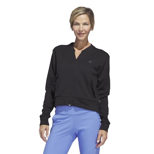 Veste de golf adidas Knit Bomber pour femme, un pull chic et chaud