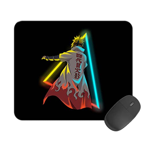 Image of Kirmada Printed Design Mouse Pad Minato Neon (200MM X 240 X 3MM) Enhance Gaming and Work Performance Comfortable and Precise Non-Slip Water Proof Naruto Mouse Pad.