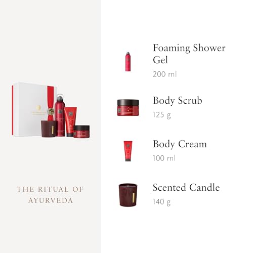 RITUALS Caja de regalo The Ritual of Ayurveda, Medium - Set de baño con productos para el cuidado de la piel con rosa india y aceite de almendras dulces - Propiedades equilibrantes
