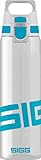 Sigg Total Clear ONE Aqua Botella cantimplora (0.75 L), botella hermética sin sustancias nocivas, botella resistente y ligera de plástico tritán