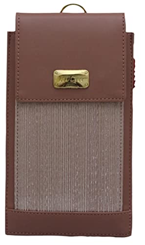 Image of Tickles Fancy Artificial Leather Mobile Case Cover Pouch with Waist Clip for Women Girl Saree (Suitable for Mobile) (Color: Pink Size: 6 Inches and Below)