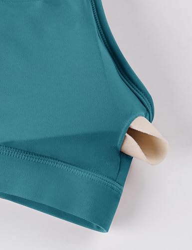 Image of BAYDI Clouduxi Y Back Sports Bra for Women-Low Impact Padded Spaghetti Strap Yoga Bras Workout Gym Crop Tank Lake Blue