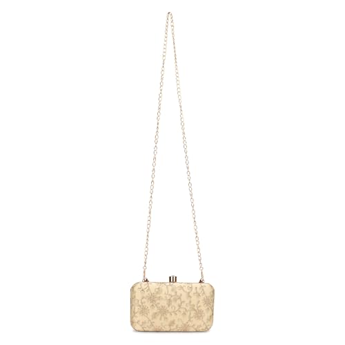 Image of LONGING TO BUY Hand Crafted Designer Box Clutch - Zari Embroidery For Women