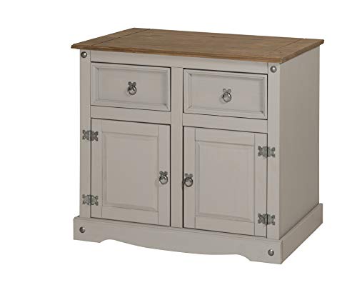 Mercers Furniture Corona Grey Wax 2 Door Sideboard - Image 4