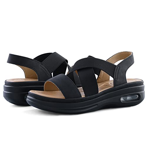 mysoft Women's Comfortable Walking Sandals Air Cushion Platform Shoes by mysoft - Used condition - Image 3