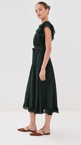 Ulla Johnson Women's Olga Flutter Sleeve Midi Dress4