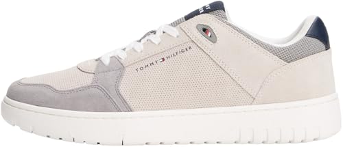 Tommy Hilfiger TH Basket Core Lite Suede Fm0fm05519, Parte Superior Baja Hombre, Grey (Grey Whisper), 48.5 EU