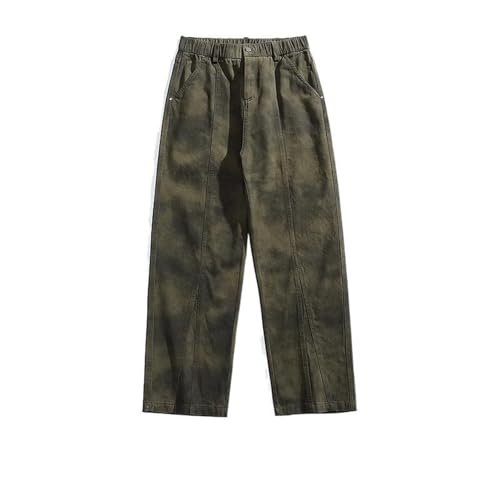 Pantalon cargo de travail vintage droit ample homme coton durable