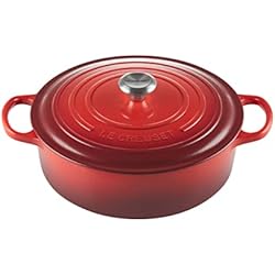 Cazuelas Le Creuset Las Mejores Ofertas Le Creuset Rustidera de hierro fundido, 30 cm, 6, 2 L, Cereza, 21179300602430