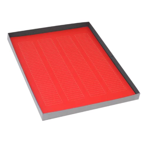 Globe Scientific LCS-38X6R Cryogenic Label Sheet for Microplate, 38mm Length, 6mm Width, Red, Pack of 3120