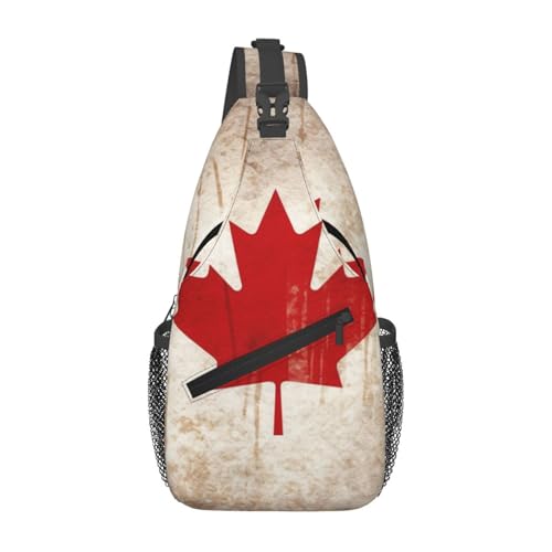 Bolso cruzado diagonal para hombro con bandera de Canadá