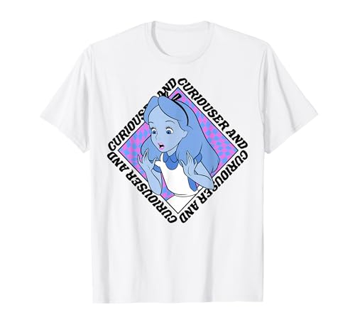 T-shirt Alice aux Pays des Merveilles Disney Curiouser en coton pour look casual