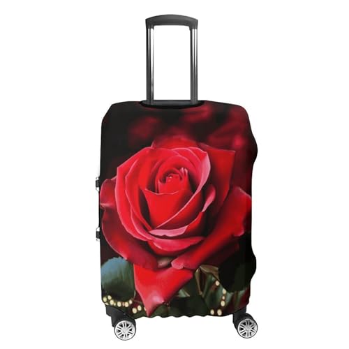 Anti-Scratch Luggage Cover Rose Flower Printed Luggage Case Protector Washable Suitcase Covers Elastic Suitcase Protector for Size L (26-28 inches) Luggage4