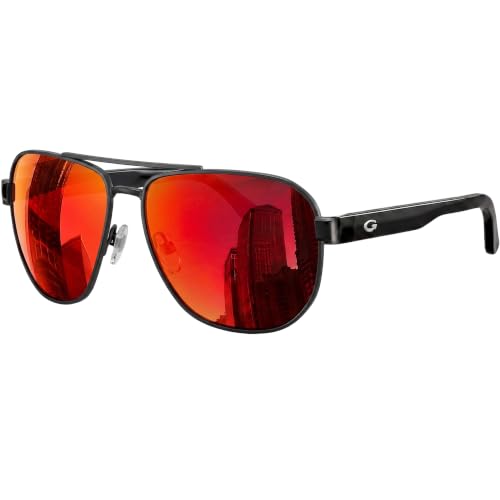 Image of grinderPUNCH Polarized Aviator Sunglasses Men Women Retro Vintage Square Pilot Sun Glasses UV400 Protection