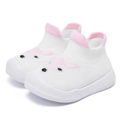 Image of Baby Sock Shoes With Grip - Infant First Walker Shoes for Girls and Boys - Toddler Slipper Non Slip