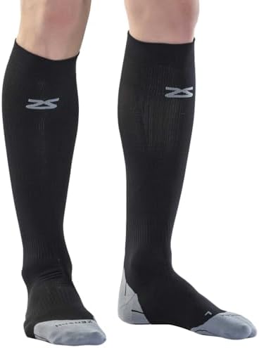 Zensah Unisex Tech Plus Compression Zensah Tech Plus Compression Socks - Black, Small (pack of 1)