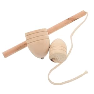 Toyandona Traditioneller Holz-Kreisel mit Schnur
