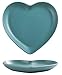 LMMJYF Piatto Creativo da 6/8 Pollici Nordic Love Piatto da Coppia a Forma di Cuore Piatto da tavola in Ceramica Ciotola per zuppa da 8 Pollici-Piatto Verde Lago da 8 Pollici