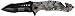 MTech USA Ballistic MT-A845 Series Spring Assist Folding Knife, Black Blade, 5-Inch Closed