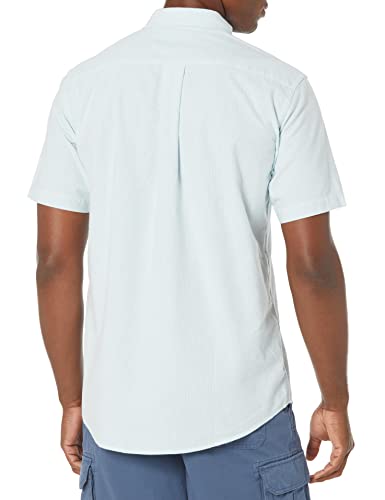Amazon Essentials Men's Regular-Fit Short-Sleeve Pocket Oxford Shirt, Blue Stripe, X-Small - image 2
