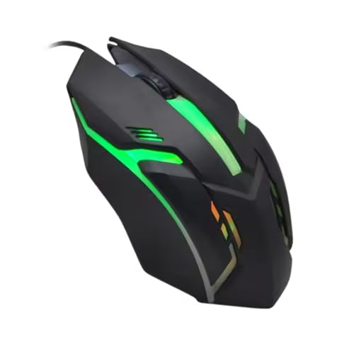 Image of Imaashi Rainbow LED USB Gaming Mouse - 1000 DPI High Accuracy, Smooth Scroll, 480 Mbps Wired Optical Mouse, Plug & Play for Laptop, PC and Gamers- Pack of 1