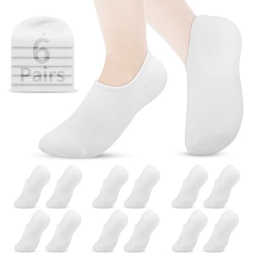 VOROLO No Show Socks for Womens,Non Slip Flat Boat Invisible Liner Cushion Athletic Socks