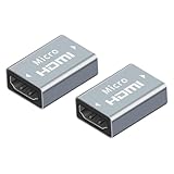 Strhowill (2Pack HDMI to Micro HDMI Extender Coupler Adapter，Micro HDMI Adapter Extender HDMI Type D Female to HDMI Type A Female Coupler Connector Support 3D 4K 1080P (HDMI Female-micro HDMI Female)